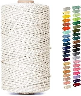 Natural Macrame Cord Colored Macrame Cord 2mm/3mm/4mm/5mm/6mm Macrame Co...