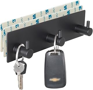 Key Holder for Wall with 2 Self-Adhesive Tapes, No Damage Key Holder Rac...