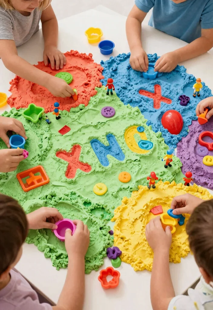 15 Fun Kids Alphabet Crafts DIY to Learn Letters Through Play - 10. Alphabet Kinetic Sand Letters 1