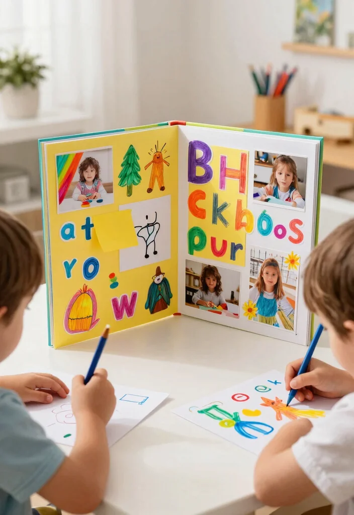 15 Fun Kids Alphabet Crafts DIY to Learn Letters Through Play - 12. DIY Alphabet Book 1