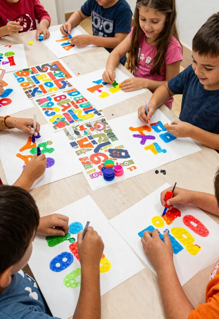 15 Fun Kids Alphabet Crafts DIY to Learn Letters Through Play - 8. Alphabet Bubble Wrap Art 1