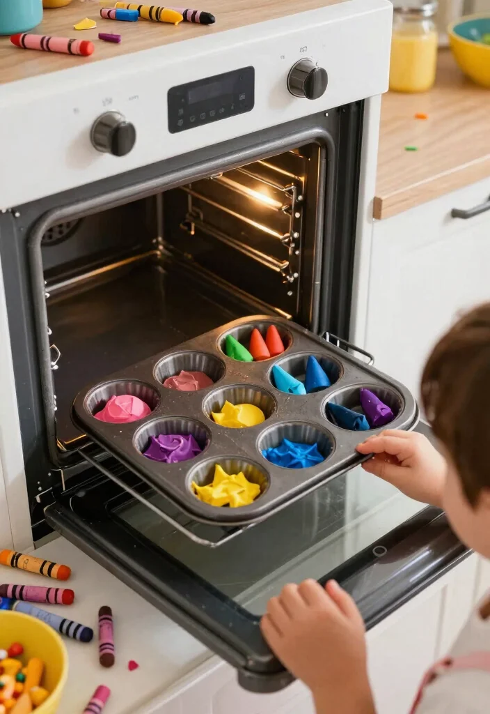 15 Simple Kids Recycling Ideas DIY Using Everyday Waste Materials - 15. Upcycled Crayon Nubs 1