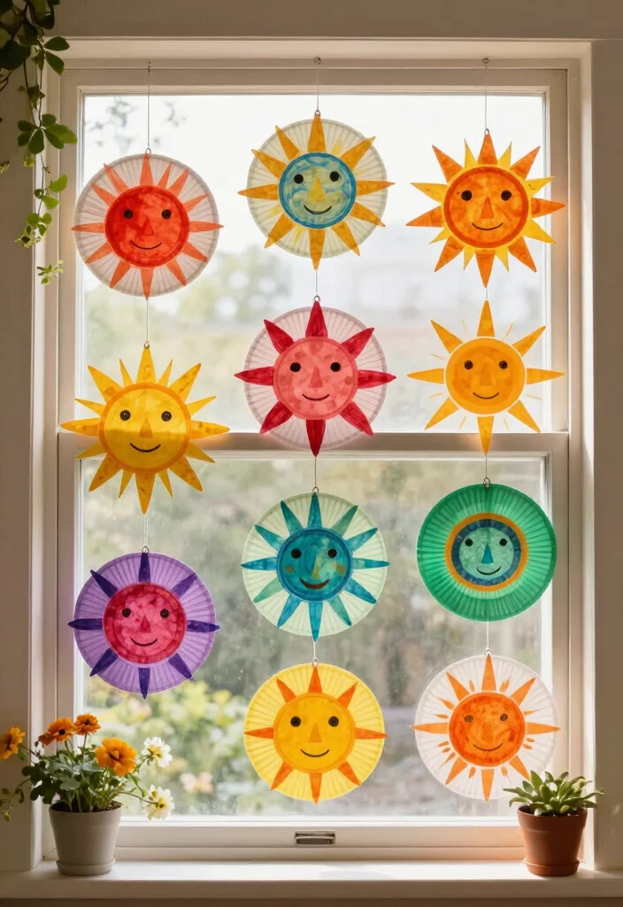 16 Easy Paper Plate Crafts for Kids Perfect for Home and School - 2. Sun Catchers 1