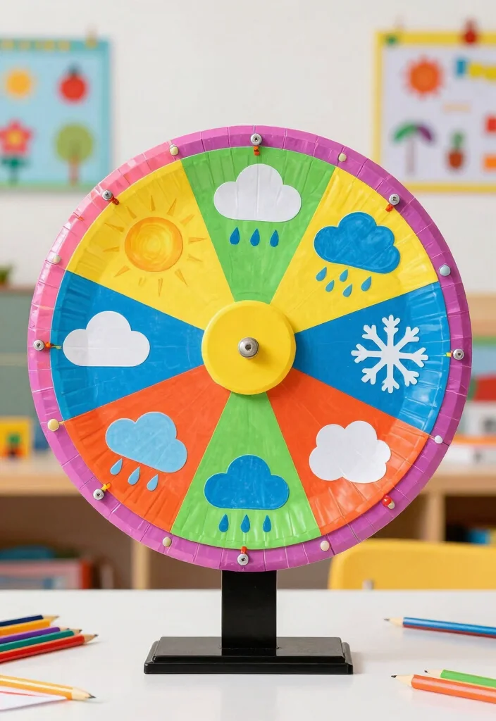 16 Easy Paper Plate Crafts for Kids Perfect for Home and School - 7. Weather Wheel 1