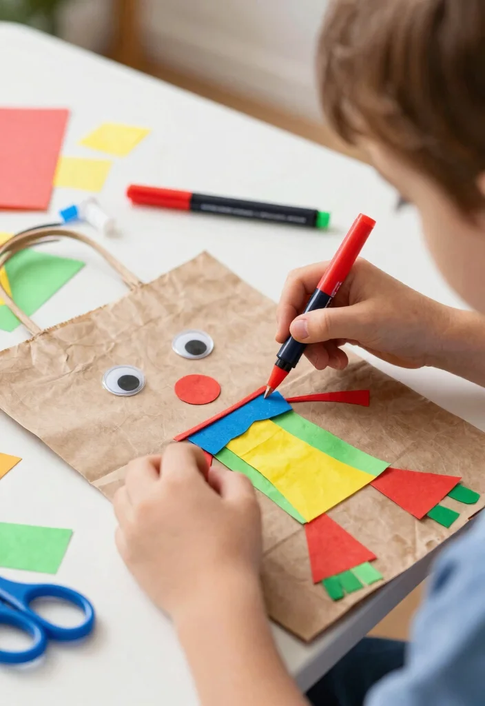 16 Fun Hand Puppets DIY Paper Crafts for Kids to Make at Home - 1. The Classic Paper Bag Puppet 1