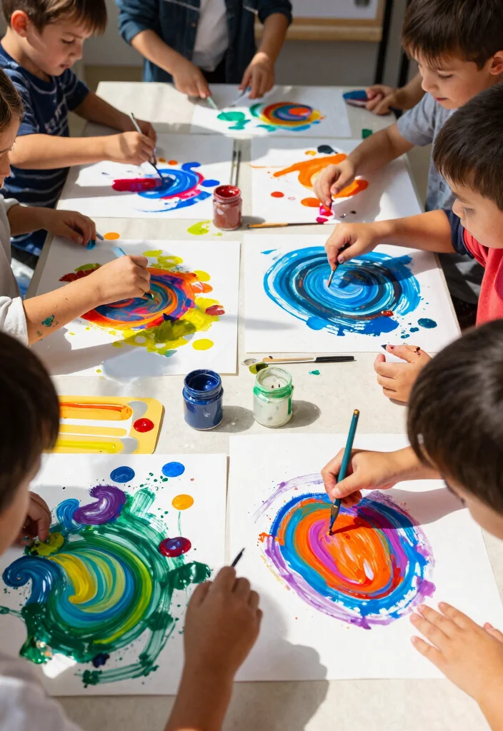 16 Fun Kids Finger Painting DIY Ideas for Creative and Messy Play - 12. Abstract Finger Painting Techniques 1