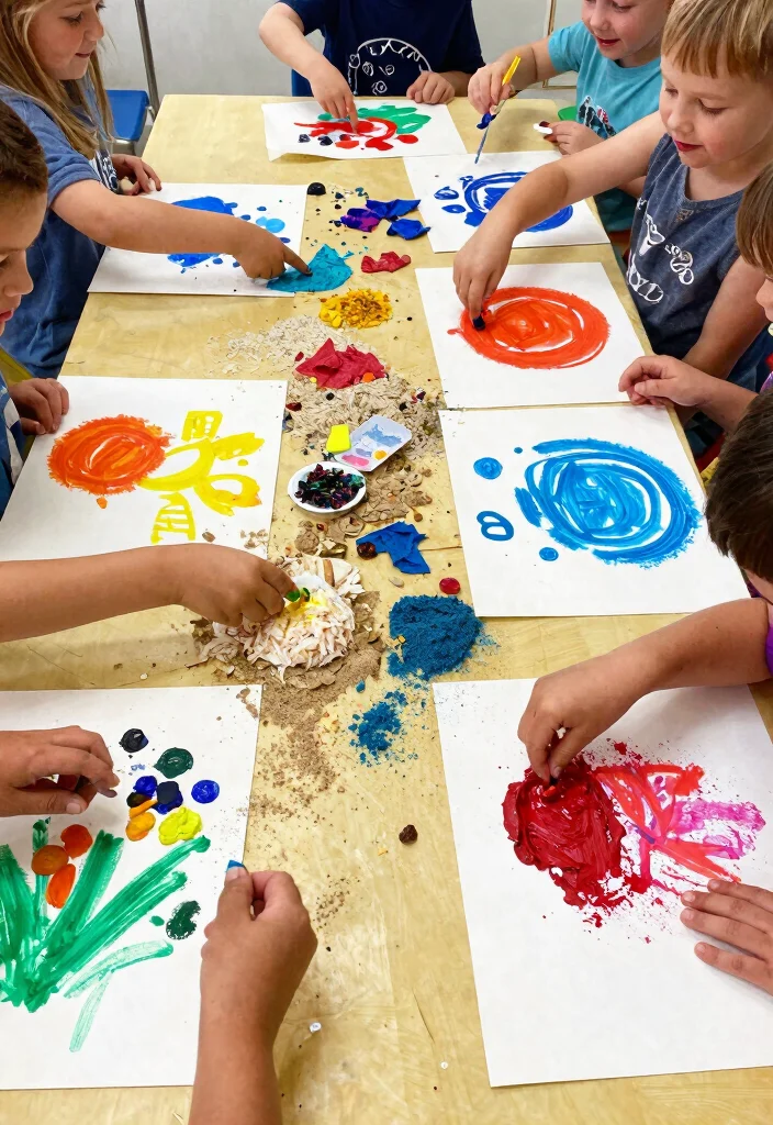 16 Fun Kids Finger Painting DIY Ideas for Creative and Messy Play - 6. Texture Exploration with Finger Painting 1