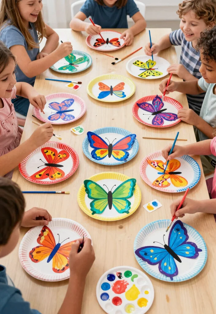 17 Beautiful DIY Butterfly Crafts for Kids with Paper and Paint - 6. Paper Plate Butterflies 1