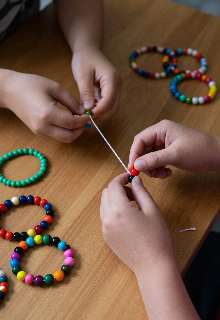 17 Easy Rainbow Crafts for Kids Using Paper and Simple Supplies - 7. Rainbow Bead Art 1