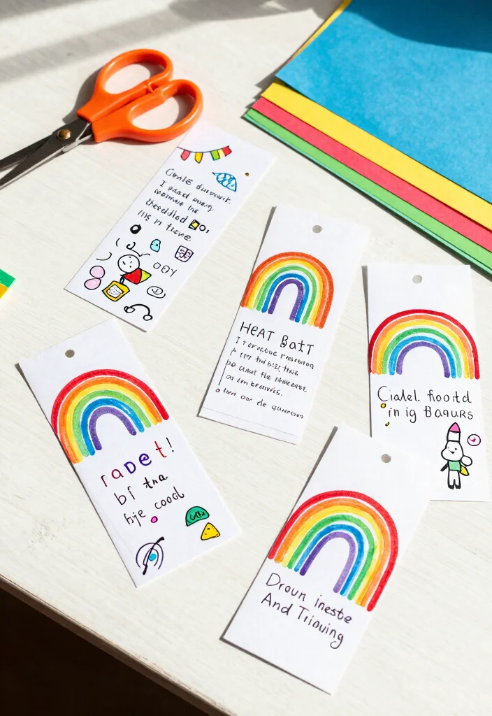 17 Easy Rainbow Crafts for Kids Using Paper and Simple Supplies - 9. Rainbow Bookmark 1