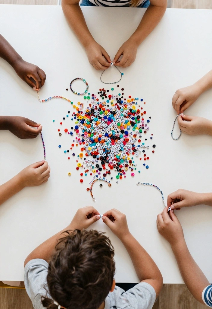 18 Creative Kids Necklace Crafts DIY Using Beads and Recycled Materials - 17. Beaded Letter Necklace 1