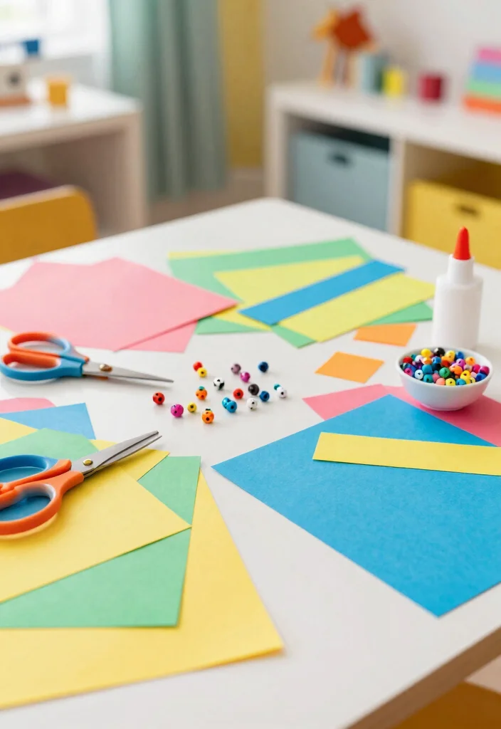 18 Creative Kids Necklace Crafts DIY Using Beads and Recycled Materials - 3. Colorful Paper Bead Necklace 1