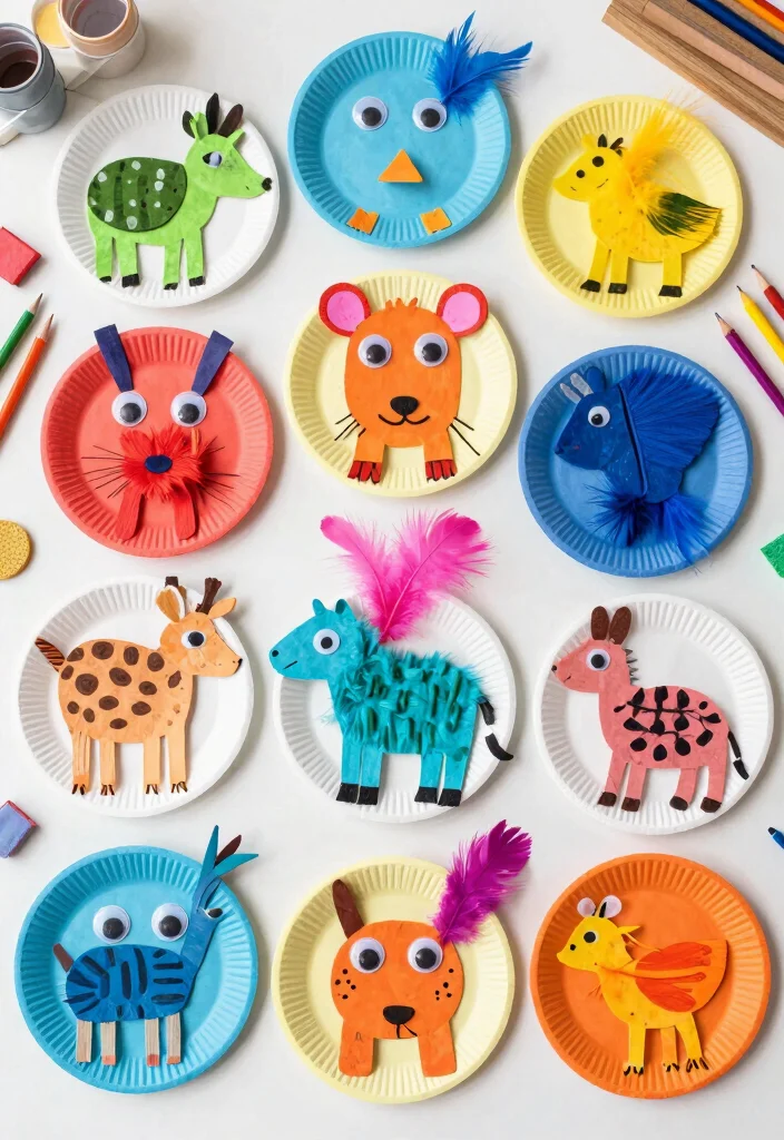 18 Creative Recycling Ideas for Kids – Fun and Easy DIY Projects - 11. Paper Plate Animals 1