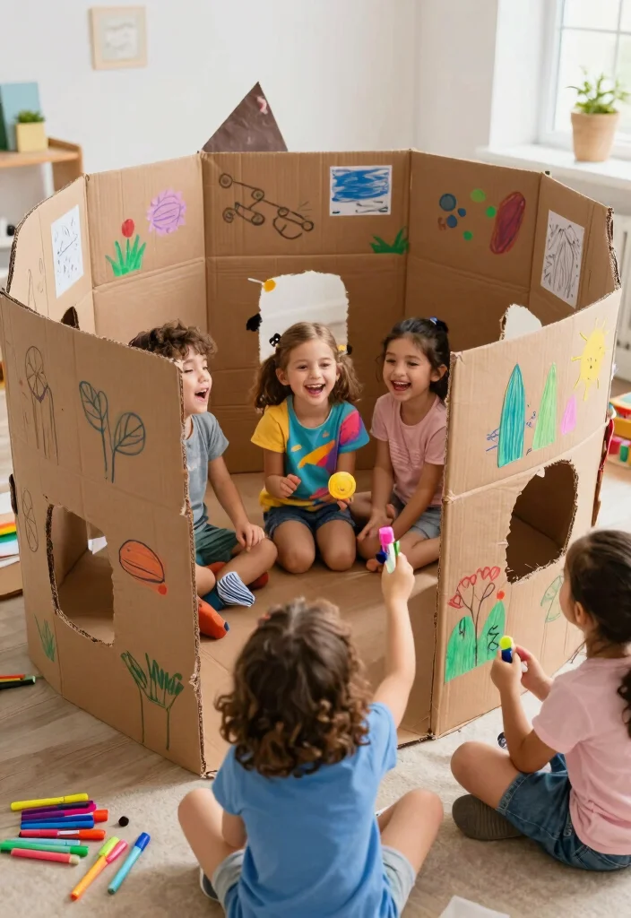 18 Creative Recycling Ideas for Kids – Fun and Easy DIY Projects - 15. Cardboard Box Forts 1