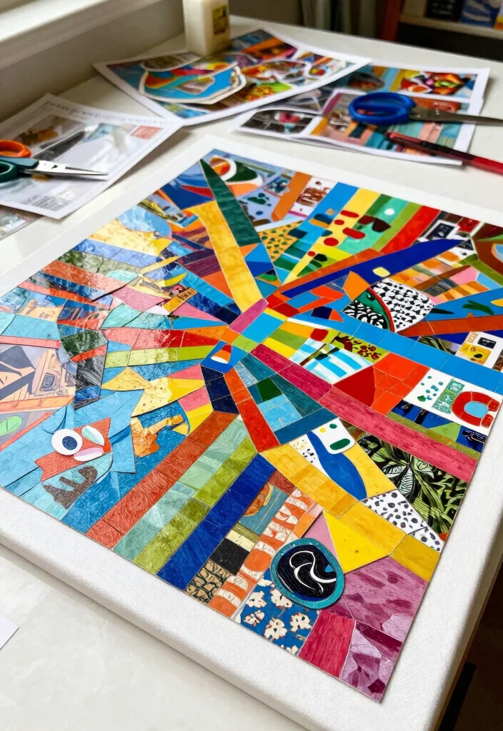 18 Creative Recycling Ideas for Kids – Fun and Easy DIY Projects - 5. Magazine Mosaic Art 1