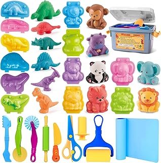 Dough Play Tools Sets for Kids, 22pcs Clay and Dough Accessories for Tod...