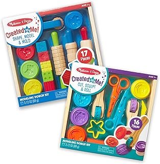 Melissa & Doug Clay Play Activity Set - with Sculpting Tools and 8 Tubs ...