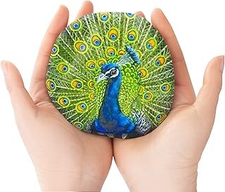 ROCART 12 Extra Large Smooth River Rocks for Painting, Flat Painting Roc...