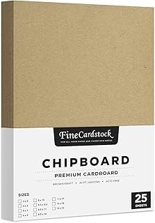 Brown Kraft Chipboard – Medium Weight 30 Point (0.03 inch) Cardboard | T...