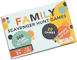 Variety Pack Set of 20 Scavenger Hunt Games for Kids, Outdoor or Indoor,...