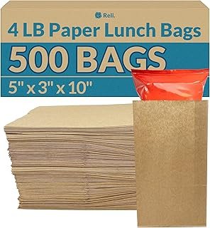 Reli. Brown Paper Bags | 500 Count | Paper Lunch Bags Ideal for Small Lu...