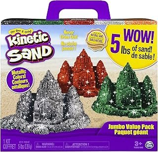 The One and Only Kinetic Sand – Jumbo Value Pack with 5 lbs. of Colorful...