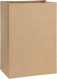 BagDream Grocery Bags 12x7x17 Inches 100Pcs Heavy Duty Kraft Brown Paper...