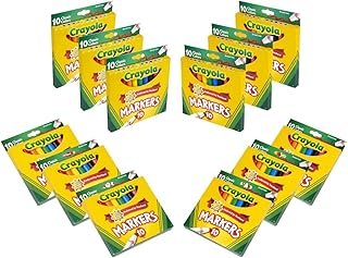 Crayola Broad Line Markers (12pk), Assorted Bulk Markers for Kids, Arts ...