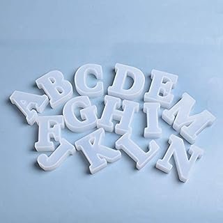 2.5 Inch 26 Pack English Alphabet Letter Mold - Silicone Mold for Resin ...