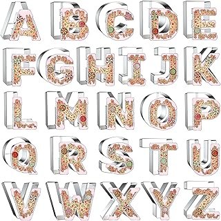 4 Inch Alphabet Letter Cookie Cutter Set - 26 Pcs Extra Large Xzhloym Co...