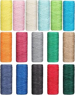 16 Rolls Colorful Jute Twine 2 mm x 875 Yards Colorful String Christmas ...