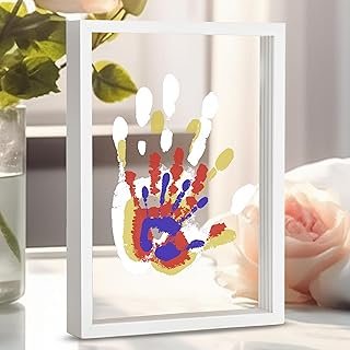 Family Handprint Kit, DIY Craft Keepsake Wooden Frame, Endless Gift Set,...
