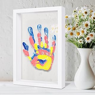 IvyWind Family Handprint Kit, DIY Hand and Footprint Kit Wooden Frame, H...