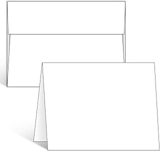 Ohuhu Blank White Cards and Envelopes 100 Pack - 5