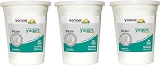 Yomast Organic Yogurt Plain 96oz (Pack of 3) – Whole Milk, Probiotic-Ric...