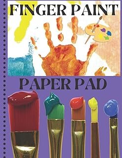 Finger Paint Paper Pad: 8.5 x 11 in. 120 Pages, Premium Quality White Pa...