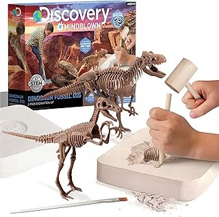 Discovery™ Dinosaur Fossil Dig Kit – Excavate & Assemble T-Rex & Velocir...