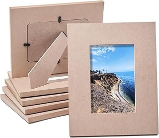 Juvale Unfinished Wood DIY Picture Frames - Holds 4 x 6 in Photo - 9.5 x...