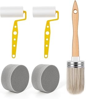 Premium Painting Combo: 2 Sponges, 2 Rollers & 1 Brush - Ideal for DIY E...