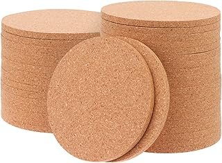 80 PCS Cork Coaster Bulk for Drink Absorbent 4 Inches Tea or Coffee Coas...