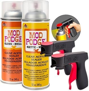 Mod Podge Spray Acrylic Sealer Matte and Gloss 2-Pack, Clear Coating Mat...