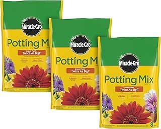 Miracle-Gro Potting Mix, For Indoor or Outdoor Potted Plants, Flowers, V...