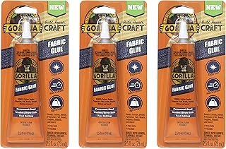 Gorilla Fabric Glue, 100% Waterproof, No Sew Solution, Washer/Dryer Safe...