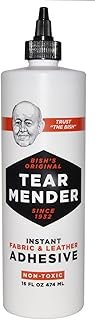 Tear Mender Instant Fabric And Leather Adhesive, 16 Oz Bottle, Tg-16