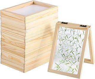 Homaisson 10 Pcs Paper Making Frame Kit - 5''x7'' Paper Making Screens P...