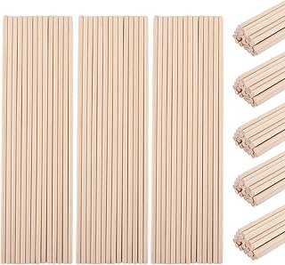 300PCS Wooden Dowel Rods, 1/4 Inch x 12 Inch Unfinished Hardwood Rod Woo...
