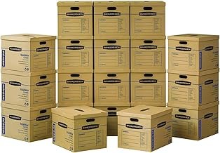 Bankers Box Medium Classic Moving Box 20 Pack, Reinforced Handles, Tape-...