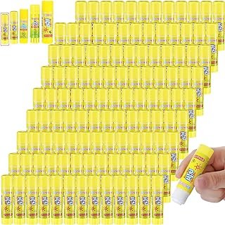 Zubebe 200 Pcs White Glue Stick Washable Glue Stick for Crafts Home Scho...