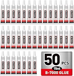 50 PCS 15ml B7000 Glue Clear with Precision Tip, Rhinestone Glue for Nai...