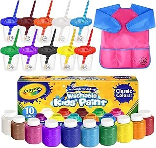 Kids Painting Set, Washable Paint for Kids with Paint Cups, Toddler Pain...